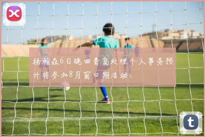杨瀚森6日晚回青岛处理个人事务预计将参加8月窗口期活动